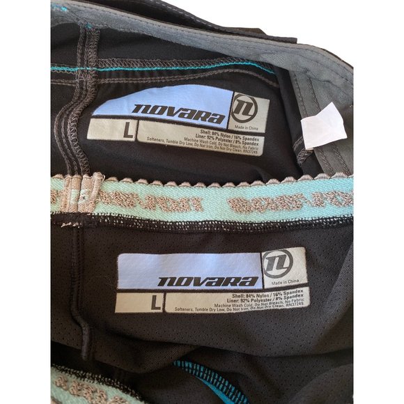 Novara Cycling Pants Crop Large Women's Capri Padded Liner Black Embroidered - Picture 5 of 16